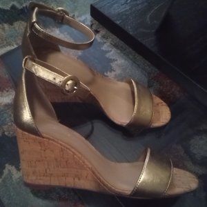 Ann Taylor Brett Metallic Wedge size 6